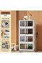 Foldable Stackable Storage Box Set of 5 with Doors and Wheels for Clothes, Toys & Household Items - 2
