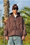 Premium Acid Wash Star Embroidery Oversize Zip