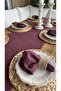 Pearl Velvet Textured Seamless Plum Napkin 6 Pcs