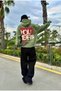 Premium Acid Wash Holly Tears Printed Hoodie - 3
