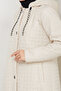 Women's Chain Detailed Hooded Quilted Coat - 7