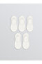 Two Mt Shop Quality Lcw Dream Ecru Plain 5-Piece Pack Women's Ballerina Socks
