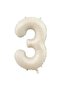 Cream Color Number Foil Balloons 76 cm - 3