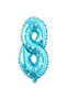 Dotted Blue Color Number Foil Balloon 40 cm - 8