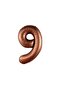Brown Color Number Foil Balloon 76 cm - 9