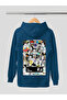 The Office Printed Cotton Long Sleeve Ribbed 3-Ply Hooded Sweatshirt