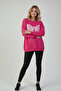 White Lace Ribbon Patterned Women's Oversize Sweatshirt