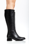 Women's Leather Boots with Zipper Below the Knee, Pointed Toe, Heels, Thermo Sole, Non-Slip - 4