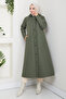 Women's Chain Detailed Hooded Quilted Coat - 2