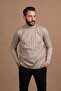 Zero Neckline Self-Striped Lycra Acrylic Seasonal Sweater - 2