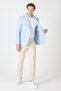 Rombes Men's Blue Honeycomb Textured Sports Blazer Jacket - 6