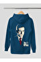 The Office Printed Cotton Long Sleeve Ribbed 3-Ply Hooded Sweatshirt