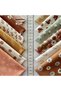 60 Pieces 20X20 cm 100% Cotton Eco Satin Patchwork Fabric Set – Vintage Floral Pattern - 8
