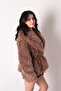 1005399 Women's Wide Collar Fur Coat - 2