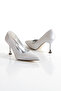 Silver Evening Dress Shoes and Bag Set Suitable for Special Occasions - 5