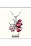 Yiwu Lucky Clover Alloy Necklace, Elegant Collarbone Chain with Zircon Stone