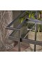 FFD Metal Serving Trolley - Elegant 2-Tier Glass Shelf with 1.3 cm Black 80x40x90cm