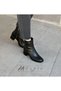 Women's Boots Heels Black Winter-Le Style De Marie-Casual, Office, Suitable Black Zippered Heeled Boots