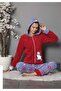 Welsoft Hooded Zippered Long Sleeve Plush Soft and Warm 2-Piece Pajama Set - 2