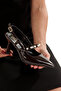 Pointed Toe Pearl (9cm) Painted Thin Heeled New Season Women's Shoes - 4