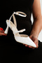 Pointed Toe Open Back (9cm) Thin Painted Heel Women's Shoes - 3