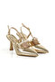 Pointed Toe Pearl (9cm) Painted Thin Heeled New Season Women's Shoes - 4