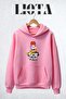 سويت شيرت قطني كبير الحجم مطبوع عليه شخصيات فتيات القوة بثلاثة خيوط