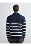 Peak New Season Polo Neck Long Sleeve Striped Men's Sweatshirt - 4