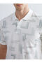 Nevavm Polo Collar Patterned Pique Men's T-Shirt - 3