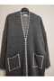 Winter, Outerwear, Poncho Style, Standard Size Zippered Knitwear Cardigan - 6
