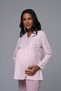 Women's Powder Winter Special Lace Detailed Pearl Stone Design Maternity Pajama Set - 6