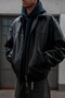 Oversize Leather Jacket - 5