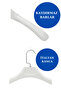 3 Pcs Household 44 cm Soft White Plastic Coat Hanger Buluz Hanger Clothes Hanger Clothing Hanger - 3