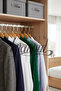 10 Pcs Household Solid Wood 44 cm Gold Hook Coat Hanger Suit Hanger Clothes Hanger - 3