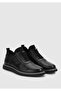 Black Leather Men's Shoes - 2