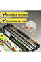 Over the Fridge Metal Organizer Rack with 2 Baskets, Paper Towel Holder and 5 Hooks for Kitchen - 4