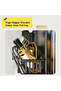 Over the Fridge Metal Organizer Rack with 2 Baskets, Paper Towel Holder and 5 Hooks for Kitchen - 3