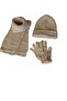 4-8 Years Old Unisex Children's Scarf Beanie Gloves 3-Piece Set