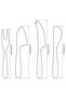 TILLAGD Cheese knife, set of 4, brass-colour - 5