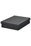 FJÄDERHARV Storage box with lid, anthracite, 25x35x8 cm