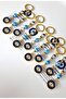 Teacher's Day Gift 10-Piece Lucky Fish Evil Eye Beaded Keychain 10.5 cm - 3