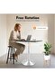 Tidi Modern Height Adjustable Rotating Square Bar Table, Black MDF Top & Chrome Stylish Base - 5