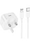 iPhone Fast Charger Cable and Plug, [MFi Certified] Apple 20W USB C Power Adapter and C to Lightning