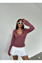 Dusty Rose Polo Neck Sweater - 4