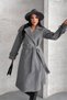 Imported K Melton Long Coat - Gray