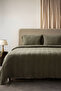Hifa Green Double Size 100% Organic Cotton Pique - Bedspread Set