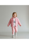 Cat Embroidered Plush Cardigan, Printed Sweatshirt and Sweatpants 3-Piece Girls' Set