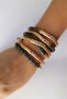 Gold Black Detailed Multi-Design Bracelet