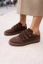 Jolanta Women's Brown Velcro Suet Sneaker - 2