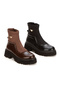 Pari̇s Series Women's Shiny Patent Leather Zippered Thick Sole Boots - 6